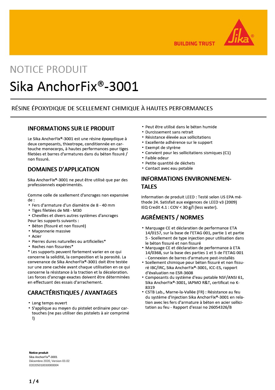Sika AnchorFix®-3001